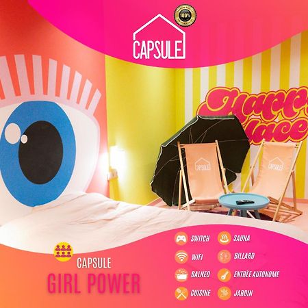 Capsule Girl Power Spa - Balneo - Sauna - Karaoke - Billard - 2 Chambres شارلروا المظهر الخارجي الصورة